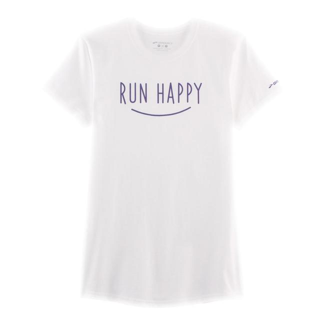 Womens Run Happy Smile Tee