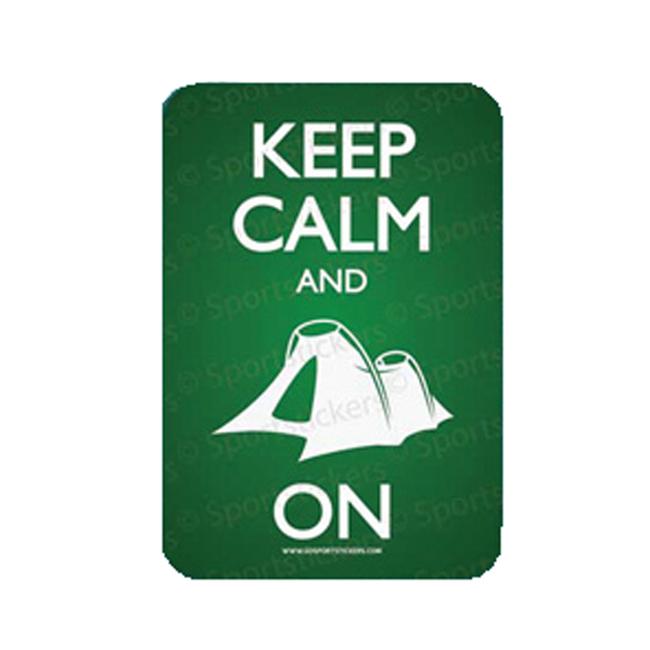 Keep Calm And Tent On Sticker