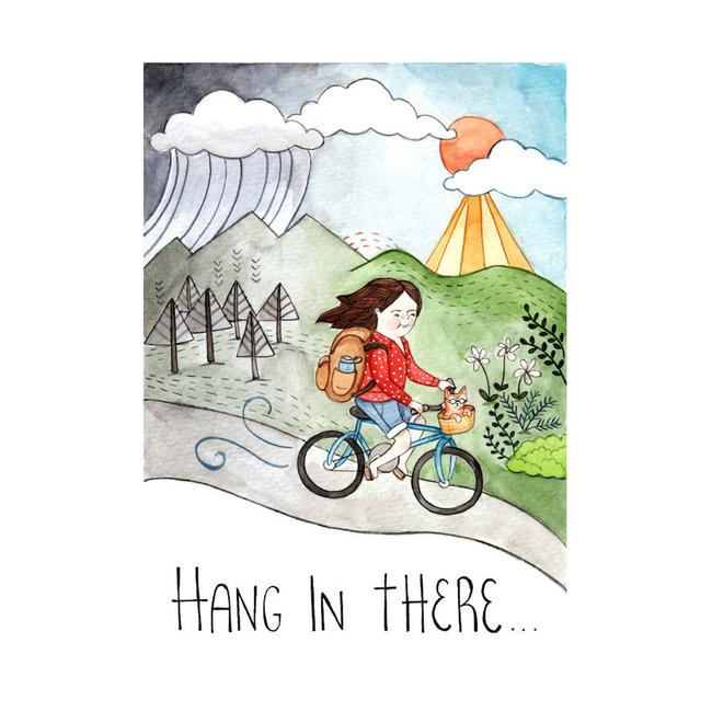 Little Canoe Hang In There Notecard