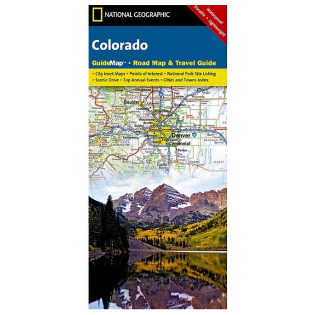 National Geographic Colorado Road Map Travel Guide