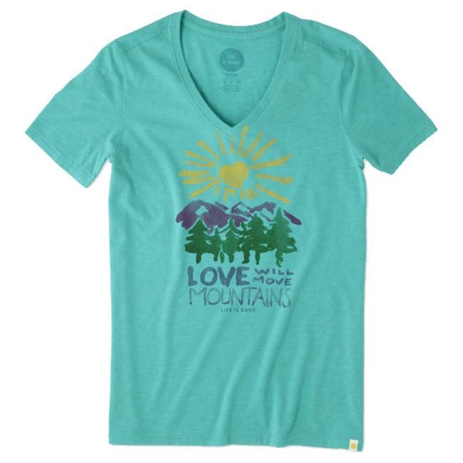 Womens Love Move Mountains Cool Vee Short Sleeve