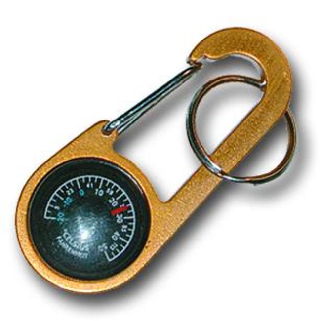 Clip It Compass and Thermometer Key Ring