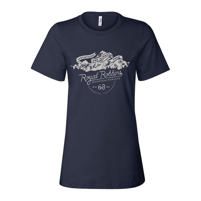Womens Mountains Are Free Tee Short Sleeve