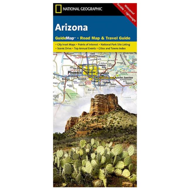 National Geographic Arizona Road Map Travel Guide