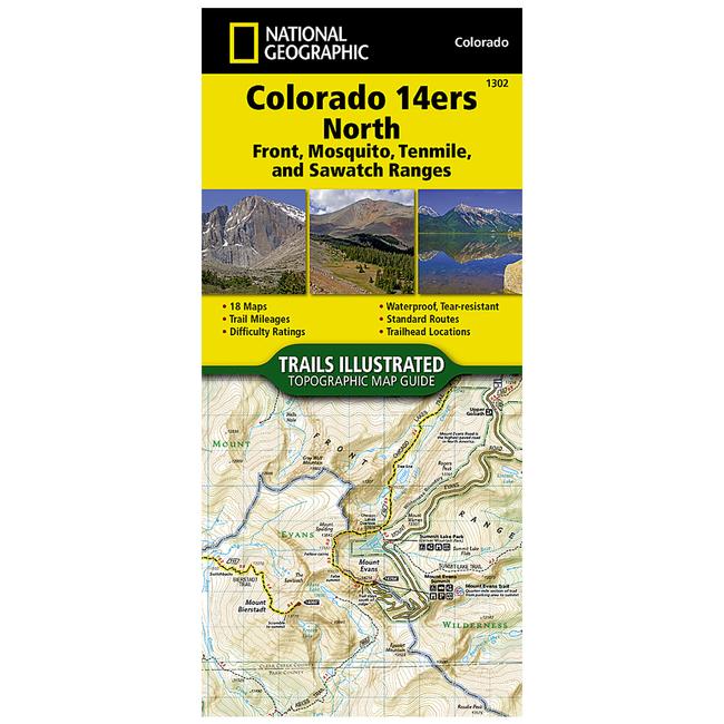 Trails Illustrated Map Colorado Trail East Colorado 14Ers North Sawatch, Mosquito, And Front Ranges