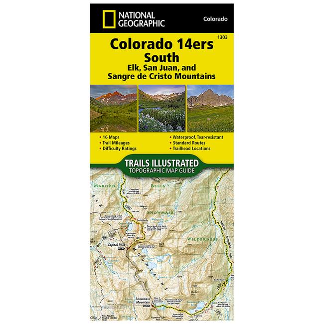 Trails Illustrated Map Colorado Trail East Colorado 14Ers South San Juan Ealk And Sangre De Cristo Mountains