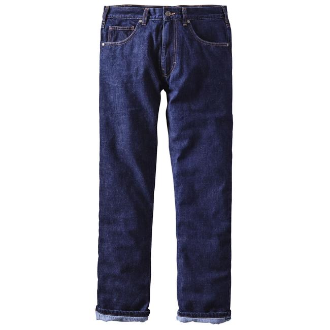 Mens Flannel Lined Straight Fit Jeans
