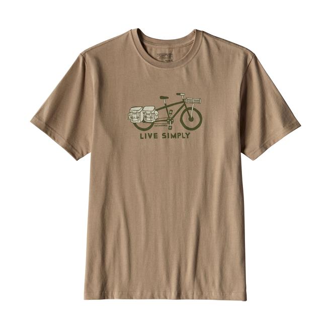 Mens Live Simply Cargo Bike Cotton T Shirt