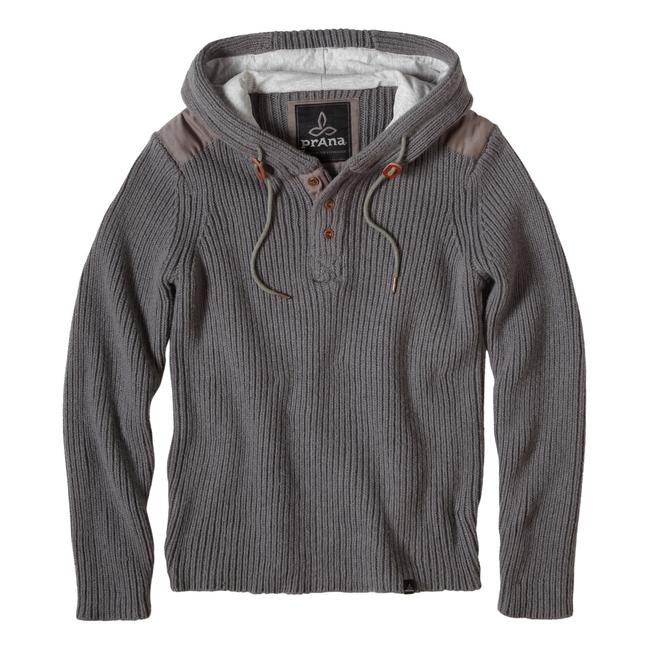 Mens Hooded Henley Sweater