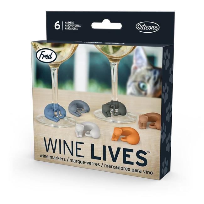 Wine Lives Kitty Wine Markers