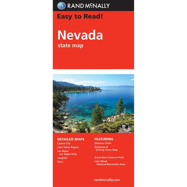 Easy To Read Nevada State Map
