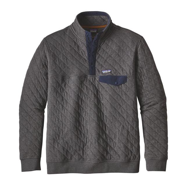 Mens Cotton Quilt Snap T Pullover