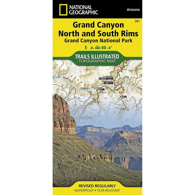 Trails Illustrated Map Grand Canyon North and South Rims